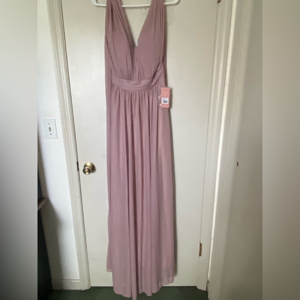 Birdy Grey Mauve Sleeveless V-Neck Maxi Dress